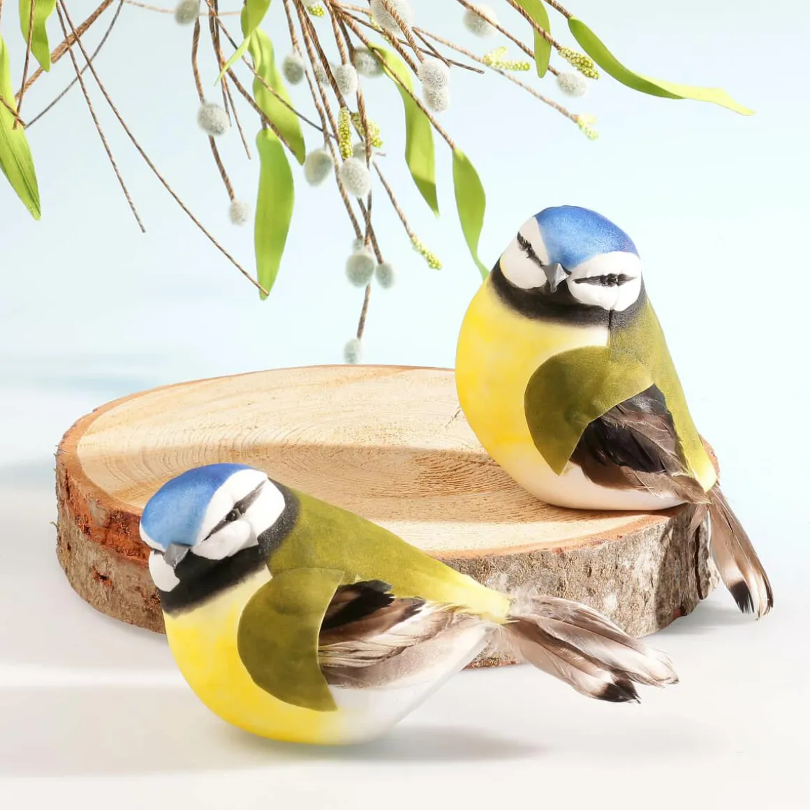 Dekovogel Blau Grün Gelb 19 Cm