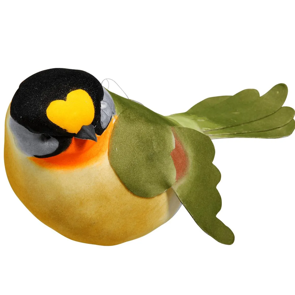 Dekovogel Grün-orange 19 Cm