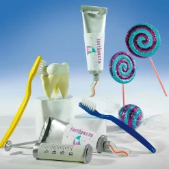 Deko-Zahnbürste, Blau 100 Cm