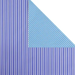 Doppelseitiges Geschenkpapier Gepunktet & Gestreift 50 M