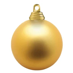 Dunkelgold, Matte Weihnachtskugeln Aus Schwer Entflammbarem Kunststoff, 6 Cm Ø –24 Stück