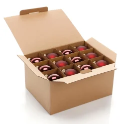 Dunkelrote Weihnachtskugeln Aus Glas 6 Cm Ø – 24 Stück