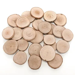 Echte Holzscheiben 5 - 7 Cm, 25 Stück