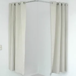 Eck-Kabinen-Vorhang, 200 Cm Lang, Beige