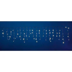 Eisregen-Lichterkette 24 V Für Den Innenbereich, Warme LED, Weißes PVC-Kabel, 200 X 100 Cm