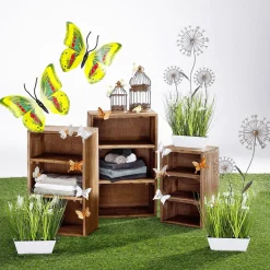 Feder-Schmetterlinge, Set à 8 Stück Mit Clip