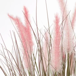 Feines Deko-Federborstengras In Silber-rosa Im Edlen Zinktopf 70 Cm