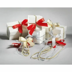 Fertigschleifen Rot/gold 20 Cm, 100 Stück