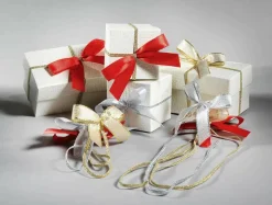 Fertigschleifen Rot/gold 40 Cm, 100 Stück