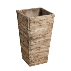 Fiberglas Pflanzenkübel-Set Braun, In Holzoptik 50, 65, 75 Cm Hoch