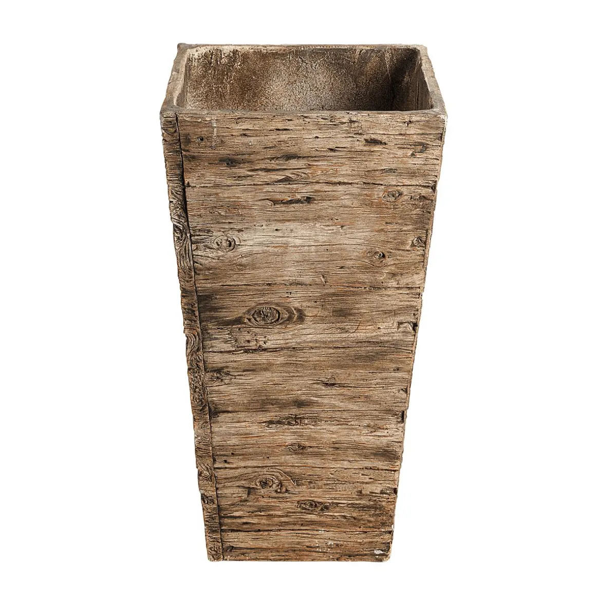 Fiberglas Pflanzenkübel-Set Braun, In Holzoptik 50, 65, 75 Cm Hoch