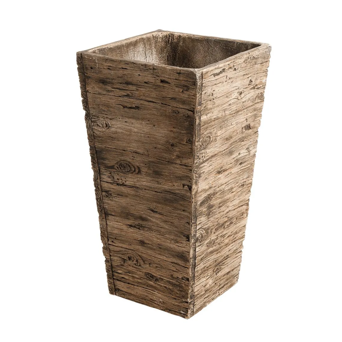 Fiberglas Pflanzenkübel-Set Braun, In Holzoptik 50, 65, 75 Cm Hoch