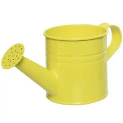 Gelbe Vintage Metall-Gießkannen Verzinkt 22 Cm