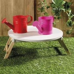 Gelbe Vintage Metall-Gießkannen Verzinkt 22 Cm