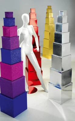 Geschenkkartonage Majestic Metallic, Silber, 8tlg.