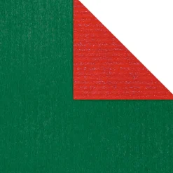 Geschenkpapier Bicolor Rolle Grün Rot 50 Cm X 50 M