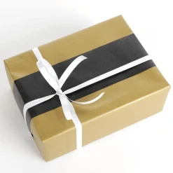 Geschenkpapier Bicolor Secare Rolle 50 Cm, 100 M, Schwarz Gold