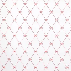 Geschenkpapier Schleifchen Weiß / Rot, 70cm Breit, 40 M Rolle