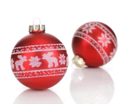 Glas-Weihnachtskugel "Nordic" 8 Cm, 12 Stück