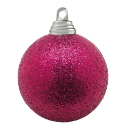 Glitzer-Weihnachtskugeln In Pink Aus Kunststoff, 6 Cm Ø – 6 Stück