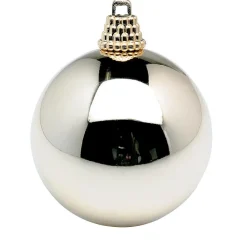 Glänzende, Champagner Weihnachtskugeln Aus Kunststoff, 6 Cm Ø – 24 Stück