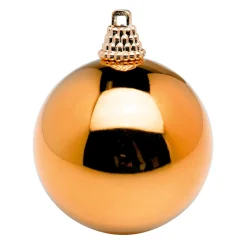 Glänzende, Kupferne Weihnachtskugeln Aus Plastik, 6 Cm Ø – 24 Stück