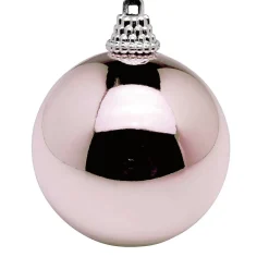 Glänzende, Puder Weihnachtskugeln Aus Plastik, 6 Cm Ø – 24 Stück