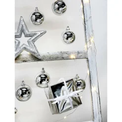 Glänzende, Silberne Weihnachtskugeln Aus Plastik, 6 Cm Ø – 24 Stück