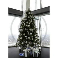 Glänzende, Silberne Weihnachtskugeln Aus Plastik, 6 Cm Ø – 24 Stück