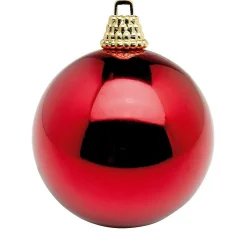 Glänzende, Weinrote Weihnachtskugeln Aus Plastik, 6 Cm Ø – 24 Stück