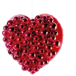 Glänzende, Weinrote Weihnachtskugeln Aus Plastik, 6 Cm Ø – 24 Stück