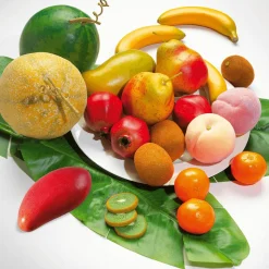 Granatapfel Lebensmittel-Attrappe, 3 Stück