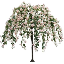Großer Künstlicher Wildrosen-Baum Weiß - Rosè, 210 Cm