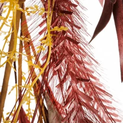 Herbstliche Dekoranke Lampenputzergras-Mix Mit Rotem Eukalyptus 165 Cm