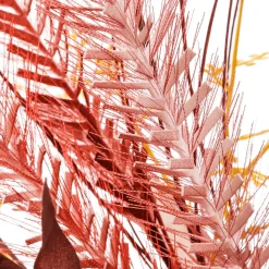 Herbstlicher XXL Deko-Türkranz Lampenputzergras-Mix Mit Rotem Eukalyptus 70 Cm Ø