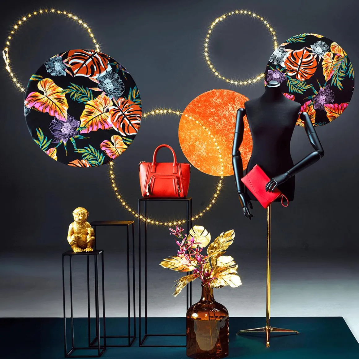 Herren-Schneiderbüste, Büste 76 Cm, Ecru/eiche Hell