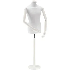 Herren-Schneiderbüste, Büste 76 Cm, Weiß/weiß