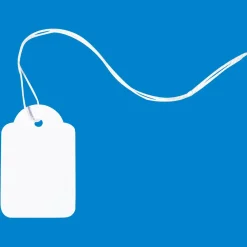 Hänge-Etikett Mit Faden, 36 X 53 Mm