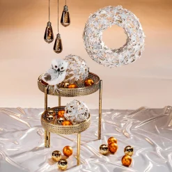 Holz-Dekokugel Mit Sternen 15 Cm Ø