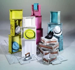 Holzkisten-Satz, Hellblau