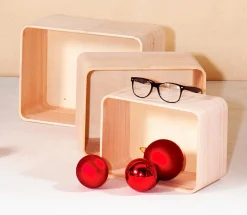 Holzkisten-Satz Rechteckig, Set à 3 Stück