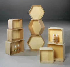 Holzkisten-Satz Rechteckig, Set à 3 Stück