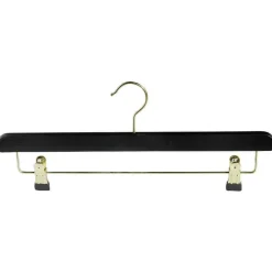 Holz-Klammerbügel, Schwarz/messing 40 Cm