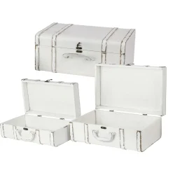 Holzkofferset "Antik" 3 Tlg. Weiß