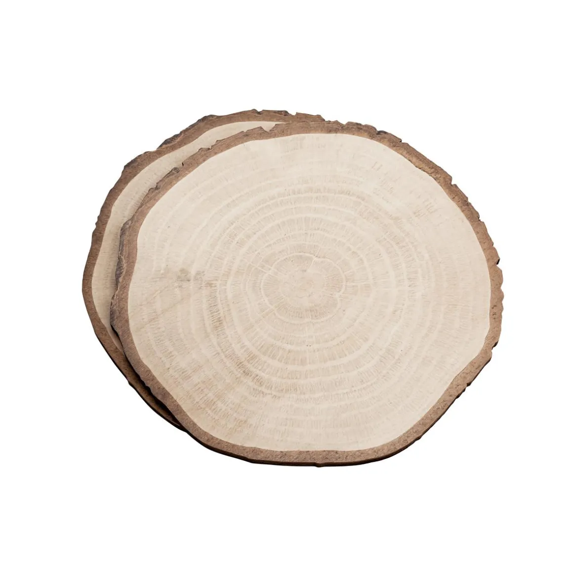 Holzscheibendisplay Bedruckt 23 Cm Ø 2er Set