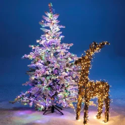 3in1 Lichterkette: Bunt, Warm Gelb Oder Im Wechsel Blinkende LED Lichterkette Mit Timer, Für Außen, 16 M