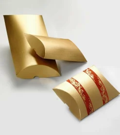 Kissenschachtel 17 Cm Lang, 10 Stück, Gold