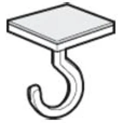 Klebehaken Quadratisch, 10 Stück