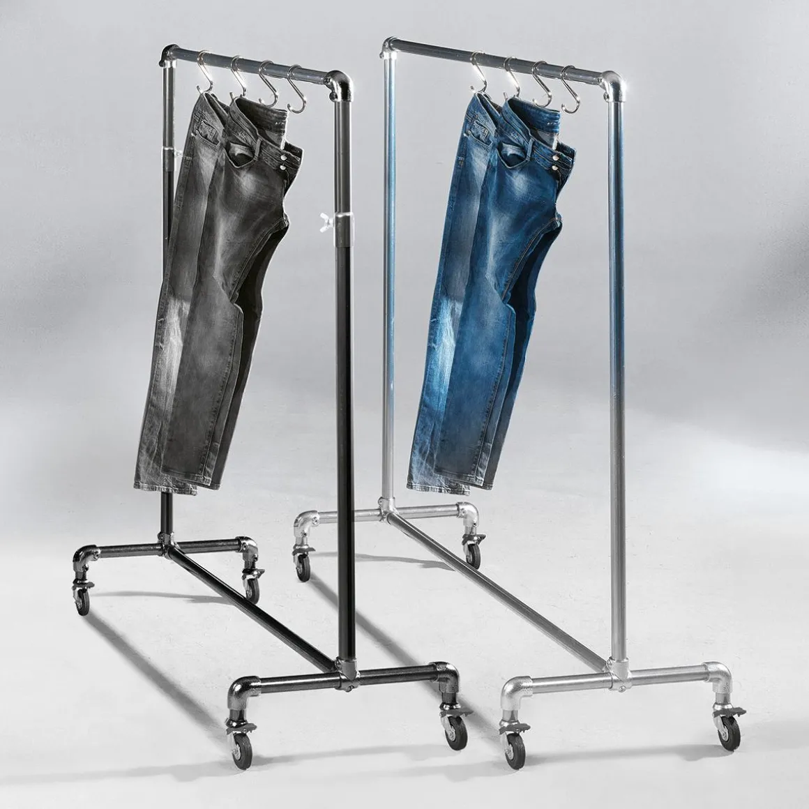 Kleiderständer Mit Rollen FACTORY 160 Cm