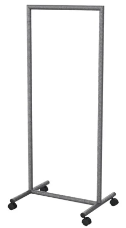 Kleiderständer Mit Rollen Grau 60 X 153 Cm